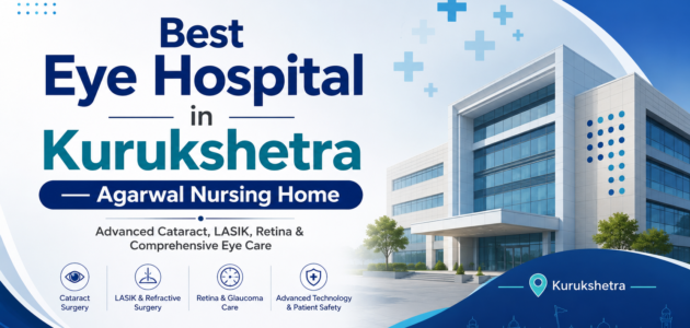 A Complete Guide to Advanced, Affordable Eye Care in Kurukshetra, Haryana By Agarwal Nursing Home, Kurukshetra | Ophthalmology led by Dr. Aman Agarwal, MS (Ophthalmology) SECTION 2: Introduction Finding the right eye hospital is one of the most important healthcare decisions a person can make. Vision problems, if not diagnosed and treated correctly, can affect daily life, work, and long-term independence. For residents of Kurukshetra and the surrounding districts of Haryana, Agarwal Nursing Home has become a trusted name in ophthalmology, offering complete eye care under one roof — from routine eye check-ups to advanced cataract, retina, and glaucoma treatment. This guide covers everything you need to know if you are searching for the best eye hospital in Kurukshetra, the top eye hospital in Kurukshetra for a specific condition, the best eye doctor in Kurukshetra for a second opinion, or simply an eye hospital near me for a same-week appointment. It also includes verified contact details, address, Google Maps location, and official social media links so you can connect with the hospital directly. Whether you are booking a first-time eye check-up, seeking a second opinion on a recommended surgery, or looking for ongoing management of a chronic condition such as glaucoma or diabetic retinopathy, the information below is intended to give you a clear, factual picture of what Agarwal Nursing Home offers — without exaggeration and without guesswork. SECTION 3: Why Choosing the Right Eye Hospital Matters The eyes are delicate, complex organs, and even common conditions such as refractive errors, cataracts, or conjunctivitis require accurate diagnosis before treatment begins. Choosing a hospital with experienced ophthalmologists, modern diagnostic equipment, and a track record of safe surgical outcomes directly affects how quickly and completely a patient recovers. Patients searching for the best eye hospital in Kurukshetra are typically looking for a combination of factors: a qualified, experienced eye specialist; access to modern surgical technology; transparent and affordable pricing; and a hospital that can manage both routine check-ups and complex procedures without requiring a referral to another city. Agarwal Nursing Home has been built around exactly this combination of factors. A mismatch between a patient's condition and a hospital's actual capability is one of the most common reasons for delayed treatment. For example, a patient with a suspected retinal detachment needs access to a retina specialist and vitrectomy facilities without delay, while a patient with routine refractive error mainly needs a reliable, affordable vision-correction service. Agarwal Nursing Home's combined ophthalmology set-up — a qualified retina specialist, surgical facilities, and routine outpatient services in one location — is designed to reduce exactly this kind of mismatch for patients in and around Kurukshetra. SECTION 4: About Agarwal Nursing Home — A Trusted Name Since 1973 Agarwal Nursing Home (ANH) has been serving patients in Kurukshetra for decades, growing from a general nursing home into a multi-specialty hospital that today covers ophthalmology, obstetrics and gynaecology, general medicine, general surgery, cardiology, and diagnostic radiology. This multidisciplinary structure means that eye patients with related health conditions — such as diabetes affecting the retina, or high blood pressure affecting eye health — can be managed by coordinated specialists within the same hospital. The hospital's dedicated eye care department has grown into what is widely recognised as the Best Eye Hospital in Kurukshetra, combining decades of clinical experience with continuously updated diagnostic and surgical technology. You can read more about the department's full range of services on the hospital's official eye care services page. Agarwal Nursing Home is empanelled under the Ayushman Bharat Pradhan Mantri Jan Arogya Yojana (PM-JAY) scheme, allowing eligible patients to access covered treatments without bearing the full financial burden of hospital-based care. SECTION 5: Meet the Best Eye Doctor in Kurukshetra — Dr. Aman Agarwal, MS (Ophthalmology) Dr. Aman Agarwal is the Consultant Ophthalmologist and retina specialist at Agarwal Nursing Home, Kurukshetra. He holds an MS degree in Ophthalmology and has built a reputation as one of the best eye doctors in Kurukshetra, with hands-on expertise across cataract surgery, LASIK vision correction, glaucoma management, diabetic retinopathy, and retinal disorders. You can view his full profile alongside the hospital's other consultants on the our doctors page. Patients under his care benefit from a personalised, evidence-based approach: every treatment plan begins with a comprehensive eye examination, appropriate diagnostic imaging, and a clear explanation of the available treatment options before any procedure is recommended. Agarwal Nursing Home's broader medical team includes Dr. Tulika Agarwal (MS, Obstetrics & Gynaecology), Dr. Ajay Agarwal (MD, General Medicine & Diabetology), Dr. Dinesh Kumar (General Surgery), Dr. Randeep Singla (Cardiology), and Dr. Prerna Agarwal (Radiology) — giving eye patients access to coordinated, multidisciplinary care when needed. SECTION 6: Complete Range of Eye Care Services As the Top Eye Hospital in Kurukshetra, Agarwal Nursing Home offers a full spectrum of ophthalmic services designed to cover every stage of eye health, from prevention to advanced surgical correction. 1. Cataract Surgery Agarwal Nursing Home is recognised as the Best Cataract Hospital in Kurukshetra, offering phacoemulsification — a modern, minimally invasive, blade-free technique for cataract removal. The hospital offers a range of intraocular lens options, including monofocal, multifocal, and toric lenses, tailored to each patient's vision needs. Full details are available on the cataract surgery page. 2. LASIK Vision Correction For patients looking to reduce or eliminate their dependence on spectacles and contact lenses, Agarwal Nursing Home provides LASIK surgery using modern laser technology, with an emphasis on precision, safety, and quick visual recovery. 3. Retina Care and Retina Surgery Under the leadership of Dr. Aman Agarwal, the hospital's retina unit manages conditions such as retinal detachment, diabetic retinopathy, macular degeneration, and macular holes. Procedures include vitrectomy and intravitreal injections. More information is available on the retina surgery page. 4. Glaucoma Diagnosis and Management Agarwal Nursing Home is recognised as the Best Glaucoma Hospital in Kurukshetra, offering early detection through intraocular pressure testing and visual field assessment, followed by medical or surgical management depending on disease severity. 5. Diabetic Retinopathy Screening and Treatment Given the rising prevalence of diabetes in the region, the hospital places strong emphasis on regular diabetic retinopathy screening, helping detect retinal damage early — often before symptoms become noticeable — through OCT scans and fundus photography. 6. General Ophthalmology and Routine Eye Check-ups Beyond surgical care, the hospital provides comprehensive routine eye examinations, vision correction consultations, treatment for conjunctivitis and other seasonal eye infections, and management of conditions such as astigmatism and double vision. SECTION 7: Technology and Facilities A key reason patients consistently choose Agarwal Nursing Home as the best eye hospital in Kurukshetra is its investment in modern diagnostic and surgical infrastructure. Facilities include: High-resolution imaging systems, including OCT scans and fundus photography, for precise diagnosis. State-of-the-art operating microscopes and surgical equipment for cataract and retina procedures. Modern laser technology for LASIK vision correction. Dedicated pre-operative and post-operative care areas designed for patient comfort and safety. Strict sterilisation and infection-control protocols across all procedures. This combination of technology and clinical expertise allows Agarwal Nursing Home to manage the majority of eye conditions locally, reducing the need for patients in Kurukshetra to travel to Chandigarh, Delhi, or other cities for specialised eye care. SECTION 8: Why Agarwal Nursing Home Stands Out Decades of clinical trust in Kurukshetra, with the hospital operating since 1973 across multiple specialities. An experienced, MS-qualified ophthalmologist, Dr. Aman Agarwal, recognised as the best eye doctor in Kurukshetra for both routine and complex eye care. A complete range of services — cataract, LASIK, retina, glaucoma, and diabetic eye care — available under one roof. Modern diagnostic and surgical technology maintained to current ophthalmic standards. Transparent, affordable treatment pricing, with Ayushman Bharat (PM-JAY) empanelment for eligible patients. A multidisciplinary hospital setting, allowing coordinated care for patients with diabetes, hypertension, or other conditions that affect eye health. A patient-first approach, with detailed explanations of diagnosis and treatment options before any procedure. Convenient, centrally located premises on Salarpur Road, easily reached from across Kurukshetra city and nearby areas — making it a genuine answer to searches for an eye hospital near me. SECTION 9: Common Eye Conditions Treated Cataract A clouding of the eye's natural lens that develops gradually, usually with age, causing blurred vision, glare sensitivity, and difficulty seeing at night. Cataract remains one of the most common reasons patients visit the hospital's eye department, and it is treated through modern phacoemulsification surgery. Refractive Errors (Myopia, Hyperopia, Astigmatism) Blurred distance or near vision caused by the shape of the eye can usually be corrected with spectacles, contact lenses, or, for suitable candidates, LASIK surgery. Glaucoma A group of conditions that damage the optic nerve, often linked to raised pressure inside the eye. Because glaucoma frequently develops without early symptoms, regular screening is essential, particularly for patients over 40 or with a family history of the condition. Diabetic Retinopathy Prolonged high blood sugar can damage the tiny blood vessels in the retina, potentially leading to vision loss if undetected. Annual retinal screening is strongly recommended for all diabetic patients, even those with no visual symptoms. Dry Eye and Conjunctivitis Environmental factors, screen use, and seasonal infections can all lead to dryness, irritation, redness, or discharge. These conditions are generally manageable with the right diagnosis and treatment plan from a qualified ophthalmologist. Retinal Detachment and Macular Disorders Sudden flashes of light, floaters, or a curtain-like shadow across vision can indicate retinal detachment, which is a medical emergency requiring prompt surgical attention to prevent permanent vision loss. SECTION 10: What to Expect — The Patient Journey Initial Consultation: A detailed history is taken, followed by a comprehensive eye examination using slit-lamp and other diagnostic tools. Diagnostic Testing: Depending on the condition, further tests such as OCT scans, fundus photography, or intraocular pressure measurement may be performed. Diagnosis and Treatment Plan: The ophthalmologist explains the diagnosis in clear terms and discusses the available treatment options, including expected outcomes and recovery timelines. Pre-Procedure Preparation: For surgical cases, patients receive instructions on medication adjustments, fasting if required, and what to expect on the day of the procedure. Surgery or Treatment: Most eye procedures at the hospital, including cataract surgery, are performed under local anaesthesia with minimal discomfort. Post-Operative Care: Patients are given clear aftercare instructions, prescribed medication schedules, and guidance on activity restrictions during recovery. Follow-Up Visits: Scheduled check-ups ensure that healing is progressing as expected and allow the ophthalmologist to address any concerns promptly. This structured approach ensures that every patient, whether visiting for a routine check-up or a complex surgical procedure, receives consistent, well-communicated care from start to finish. SECTION 11: Preventive Eye Care Habits Schedule a comprehensive eye examination at least once a year, even without symptoms, especially after the age of 40. Monitor and control blood sugar and blood pressure levels, as both directly affect retinal health. Follow the 20-20-20 rule during long screen use: every 20 minutes, look at something 20 feet away for 20 seconds. Wear UV-protective sunglasses outdoors to reduce long-term risk of cataract and other UV-related eye damage. Avoid smoking, which is a known risk factor for cataract, macular degeneration, and other eye conditions. Maintain a diet rich in leafy greens, citrus fruits, nuts, and fish, which supply nutrients that support retinal and lens health. Never ignore sudden changes in vision, persistent redness, or eye pain — seek prompt medical attention rather than waiting for symptoms to resolve on their own. SECTION 12: Eye Care Across Every Age Group Eye Care for Children Early detection of vision problems in children is critical, as uncorrected refractive errors can affect learning and development. Agarwal Nursing Home's ophthalmology team conducts vision screening for children and manages common paediatric eye concerns, including squint and refractive errors, guiding parents on appropriate corrective measures. Eye Care for Adults Working adults, particularly those with prolonged screen exposure, are advised to undergo periodic eye examinations to monitor for early signs of strain, dryness, or refractive changes, alongside routine screening for conditions such as glaucoma. Eye Care for Seniors Age-related conditions such as cataract, glaucoma, and macular degeneration become more common after the age of 60. Agarwal Nursing Home places particular emphasis on senior eye care, offering cataract surgery and glaucoma management tailored to the needs and health profile of older patients. SECTION 13: How to Evaluate the Best Eye Hospital in Kurukshetra Qualification and experience of the ophthalmologist — an MS in Ophthalmology, as held by Dr. Aman Agarwal, reflects specialised, post-graduate surgical training. Range of services available on-site, reducing the need for referrals to hospitals outside the district. Availability of modern diagnostic technology, such as OCT scans and fundus imaging, for accurate, early diagnosis. Transparency in pricing and availability of government scheme empanelment, such as Ayushman Bharat PM-JAY. Ease of access — a centrally located hospital reduces travel burden, which matters for elderly patients and those requiring multiple follow-up visits. A multidisciplinary hospital setting for patients whose eye health is linked to other conditions such as diabetes or hypertension. SECTION 14: Emergency Eye Care — When to Seek Immediate Attention Patients are advised to seek immediate care at Agarwal Nursing Home, or the nearest available eye hospital, if they experience: Sudden, painless loss of vision in one or both eyes Sudden onset of flashes of light or a significant increase in floaters A curtain-like shadow moving across the field of vision, which may indicate retinal detachment Severe eye pain, especially when accompanied by nausea or vomiting, which can indicate an acute rise in eye pressure A chemical splash, foreign object, or significant trauma to the eye Sudden double vision or a visible change in pupil size or shape In each of these situations, prompt evaluation by an ophthalmologist is essential rather than waiting to see if symptoms resolve on their own. SECTION 15: Insurance, TPA, and Government Scheme Support Agarwal Nursing Home works with patients to make treatment costs manageable through multiple support routes. In addition to Ayushman Bharat PM-JAY empanelment, the hospital accommodates patients covered under various Third-Party Administrator (TPA) health insurance plans, subject to the specific policy's terms. Patients are encouraged to bring their insurance or scheme documentation to their first visit so that the hospital's administrative team can confirm coverage and guide them through the cashless or reimbursement process where applicable. This approach reflects the hospital's broader commitment: that recognition as the best eye hospital in Kurukshetra should go hand in hand with making that care genuinely accessible to patients across different income levels and backgrounds. SECTION 16: Affordable, Accessible Eye Care for the Community Agarwal Nursing Home is committed to making advanced eye care accessible to a wide range of patients, not just those who can afford private-city hospital rates. The hospital's empanelment under the Ayushman Bharat PM-JAY scheme allows eligible beneficiaries to access covered treatments, while self-paying patients benefit from clear, upfront pricing discussed before treatment begins. Cashless and online payment options, including UPI, debit and credit cards, and net banking, are also accepted. This affordability, combined with the depth of services available on-site, is a major reason the hospital continues to be recommended as the best eye hospital in Kurukshetra by patients across the district. SECTION 17: Visit Us — Contact Details Table Field Details Hospital Name Agarwal Nursing Home (ANH) Address Salarpur Road, Vishnu Colony, Near D.N. College, Kurukshetra, Haryana – 136118 Phone +91 82228 11455 / +91 82228 51450 / 9996468255 Email anhkkr@gmail.com Website agarwalhospitals.com Google Maps / GMB Listing View Location on Google Maps Facebook facebook.com/anhlifecare Instagram instagram.com/agarwalnursinghomekkr Contact Us Page agarwalhospitals.com/contact-us Eye Specialist Dr. Aman Agarwal, MS (Ophthalmology) — Consultant Ophthalmologist & Retina Specialist Follow Agarwal Nursing Home on Facebook and Instagram for health camp updates, eye-care awareness content, and hospital announcements, or find the hospital's verified location directly on Google Maps. SECTION 18: Our Commitment to Quality, Safety, and Patient Trust Being recognised as the best eye hospital in Kurukshetra carries a responsibility that Agarwal Nursing Home takes seriously in its daily operations. The hospital follows strict sterilisation protocols in its operation theatres, maintains hygienic patient-care areas, and ensures that surgical equipment is regularly serviced and updated to current ophthalmic standards. Equally important is transparent communication. Before any procedure, patients are walked through their diagnosis, the recommended treatment, expected risks and benefits, and the likely recovery timeline, so that consent is genuinely informed rather than rushed. Post-operative instructions are provided in clear, practical language, and patients are given defined follow-up schedules rather than being left to guess when a check-up is needed. This combination of clinical rigour and clear communication is central to why the hospital's ophthalmology department, led by Dr. Aman Agarwal, continues to be recommended as the top eye hospital in Kurukshetra by patients across the district and neighbouring areas of Haryana. SECTION 19: FAQ (Frequently Asked Questions) 1. Which is the best eye hospital in Kurukshetra? Agarwal Nursing Home, located on Salarpur Road, Kurukshetra, is widely recognised as the best eye hospital in Kurukshetra, offering cataract, LASIK, retina, and glaucoma care under one roof. 2. Who is the best eye doctor in Kurukshetra? Dr. Aman Agarwal, MS (Ophthalmology), Consultant Ophthalmologist and retina specialist at Agarwal Nursing Home, is recognised as one of the best eye doctors in Kurukshetra. 3. What eye treatments are available at Agarwal Nursing Home? The hospital offers cataract surgery (phacoemulsification), LASIK vision correction, retina surgery, glaucoma management, diabetic retinopathy treatment, and general ophthalmology services including routine eye check-ups. 4. Where is Agarwal Nursing Home located? The hospital is located on Salarpur Road, Vishnu Colony, Near D.N. College, Kurukshetra, Haryana – 136118. 5. How can I contact Agarwal Nursing Home for an appointment? You can call +91 82228 11455 or +91 82228 51450, email anhkkr@gmail.com, or visit the hospital's contact page at agarwalhospitals.com/contact-us. 6. Does Agarwal Nursing Home accept Ayushman Bharat (PM-JAY)? Yes. Agarwal Nursing Home is empanelled under the Ayushman Bharat Pradhan Mantri Jan Arogya Yojana (PM-JAY) scheme, allowing eligible patients to access covered treatments. 7. Is cataract surgery available at Agarwal Nursing Home? Yes. Agarwal Nursing Home is recognised as the Best Cataract Hospital in Kurukshetra, offering blade-free phacoemulsification surgery with a choice of monofocal, multifocal, and toric intraocular lenses. 8. Does the hospital offer LASIK surgery? Yes. Agarwal Nursing Home provides LASIK vision correction using modern laser technology for patients seeking freedom from glasses or contact lenses. 9. What retina treatments are offered at Agarwal Nursing Home? The hospital offers retina services including vitrectomy, intravitreal injections, and management of retinal detachment, diabetic retinopathy, and macular degeneration, under Dr. Aman Agarwal. 10. Is Agarwal Nursing Home suitable for elderly patients needing cataract surgery? Yes. Cataract surgery is considered safe for elderly patients, and Agarwal Nursing Home's team evaluates each patient individually before recommending the appropriate approach. 11. Does Agarwal Nursing Home treat diabetic eye complications? Yes. The hospital provides diabetic retinopathy screening and treatment, which is particularly important for patients with long-standing diabetes. 12. What are the payment options at Agarwal Nursing Home? The hospital accepts cash, debit and credit cards, UPI, and net banking, along with cashless treatment for eligible insurance and Ayushman Bharat PM-JAY patients. 13. Is Agarwal Nursing Home only an eye hospital? No. It is a multi-specialty hospital offering ophthalmology alongside obstetrics and gynaecology, general medicine, general surgery, cardiology, and radiology services. 14. How experienced is Dr. Aman Agarwal? Dr. Aman Agarwal holds an MS degree in Ophthalmology and has extensive experience in cataract surgery, LASIK, glaucoma management, and retina care at Agarwal Nursing Home, Kurukshetra. 15. Can I find Agarwal Nursing Home on Google Maps? Yes. The hospital's verified location can be found on Google Maps using its official listing, linked in the contact details section of this page. 16. Does Agarwal Nursing Home have social media pages? Yes. The hospital maintains an official Facebook page (facebook.com/anhlifecare) and Instagram page (instagram.com/agarwalnursinghomekkr) with updates on services and health awareness content. 17. How long has Agarwal Nursing Home been operating in Kurukshetra? Agarwal Nursing Home has been serving the Kurukshetra community since 1973 across multiple medical specialities, including ophthalmology. 18. What should I bring for my first eye consultation? Bring any previous prescriptions, spectacles or contact lenses currently in use, relevant medical history (including diabetes or hypertension records), and a list of current medications. 19. Does Agarwal Nursing Home treat conjunctivitis and other eye infections? Yes. In addition to surgical eye care, the hospital's ophthalmology department diagnoses and treats conjunctivitis and other common eye infections. 20. Why do patients recommend Agarwal Nursing Home as the top eye hospital in Kurukshetra? Patients cite the combination of an experienced, MS-qualified ophthalmologist, a full range of services from routine check-ups to advanced surgery, modern diagnostic technology, transparent pricing, and a centrally located, easily accessible hospital. SECTION 20: Second Opinions and Referral Support Some patients arrive at Agarwal Nursing Home already holding a diagnosis or surgical recommendation from another clinic and simply want a second, independent opinion before proceeding. This is a reasonable and common step, particularly before surgery, and the hospital's ophthalmology team is equipped to review prior test results, repeat key diagnostic checks where necessary, and provide a clear, independent assessment of the recommended treatment. For patients who are referred onward — for instance, a general physician who identifies a possible eye complication during a routine check-up — the hospital's multidisciplinary structure allows for a smooth handover of relevant medical history between departments, reducing the need for patients to repeat tests or explain their condition from scratch at every step. SECTION 21: Conclusion Choosing the right eye hospital is a decision that affects your long-term vision and quality of life. Agarwal Nursing Home combines decades of medical trust, an experienced MS-qualified ophthalmologist in Dr. Aman Agarwal, a complete range of services from cataract to retina care, and transparent, accessible pricing — making it a genuine answer for anyone searching for the best eye hospital in Kurukshetra, the top eye hospital in Kurukshetra, or the best eye doctor in Kurukshetra. To book a consultation, call +91 82228 11455 / +91 82228 51450, visit the hospital at Salarpur Road, Vishnu Colony, Near D.N. College, Kurukshetra, Haryana – 136118, or reach out through Facebook, Instagram, or Google Maps.